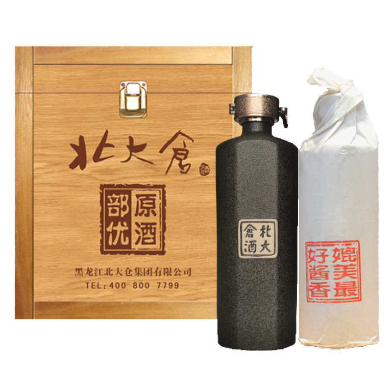 [酒厂自营]北大仓部优原酒53度酱香型440ml*4瓶整箱装木箱酒海白酒高度酱香手工酿造北大仓官方旗舰店