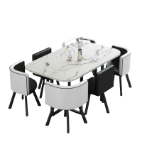 宜掌柜洽谈桌一桌六椅套