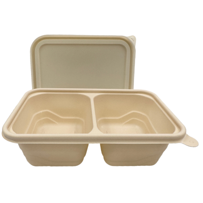 [疆不凡] 一次性可降解餐盒NWE-2格-650ml个