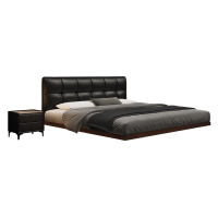 米括意式极简悬浮真皮软床大主卧软包床双人床-米括家居X001-89