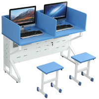 班龙屏风电脑桌2.4m含椅套