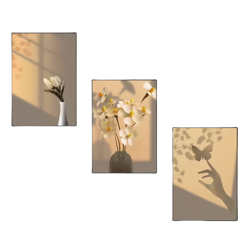 吉迎尚品 装饰画壁画客厅三联画 光影三联画40*60cm 套