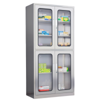 铭思达不锈钢药品柜双玻台