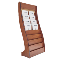 伟樽报刊架柚木色620*290*1340mm个