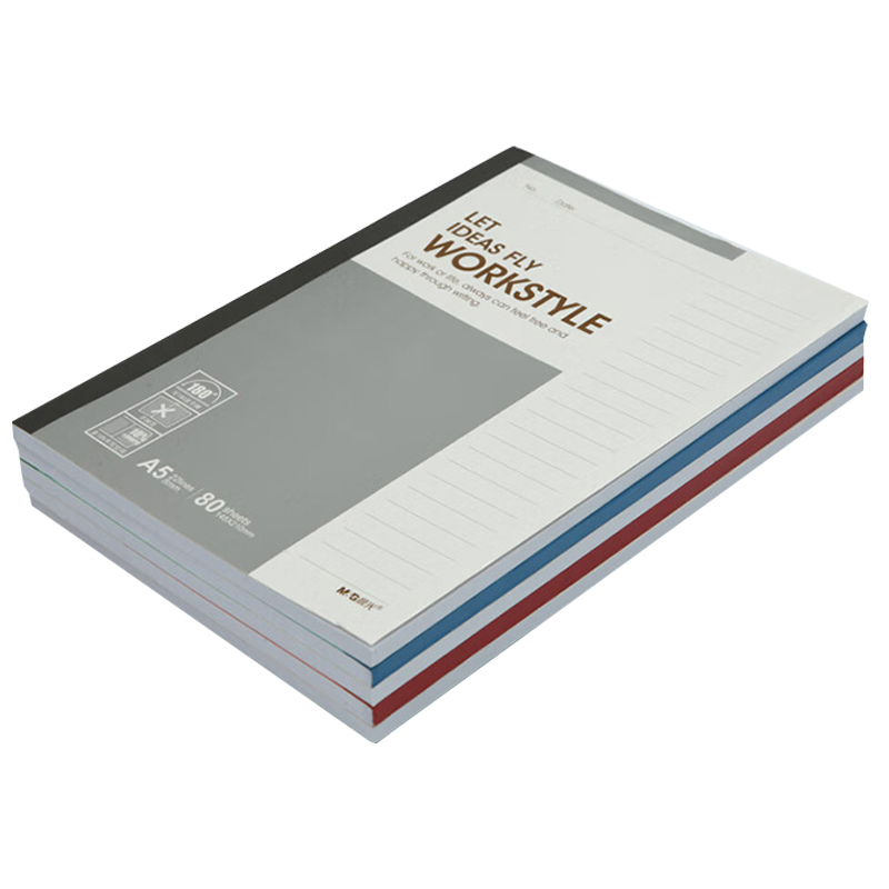 晨光笔记本A5无线装订本80页10本装APYJU411(颜色随机)