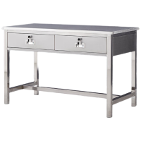 戴劲不锈钢办公桌电脑桌无尘车间工作台家用防锈抽屉桌 1.2米二斗条形桌