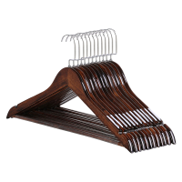 围达 实木晾衣架 防滑扁钩44.5cm 组