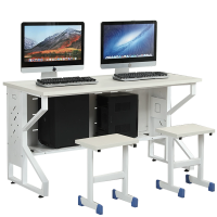 班龙双人电脑桌1.4m含椅套