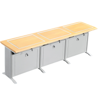 豫龙都 翻转电脑桌三人 张