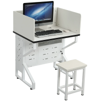 班龙屏风电脑桌0.8m白色套