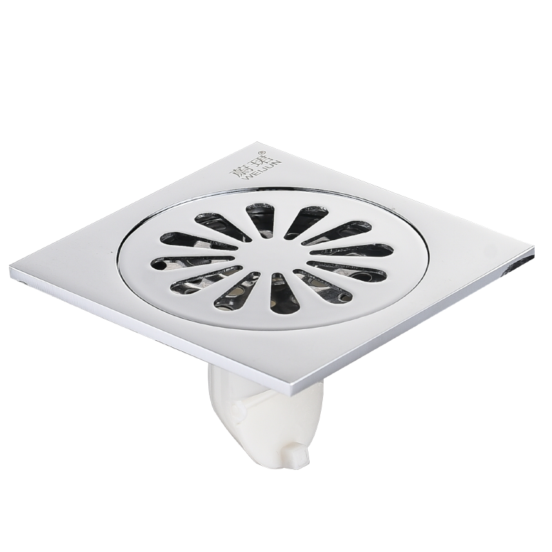 蔚珺牌全铜电镀单用地漏通用型个