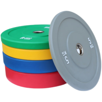 韦步杠铃片大孔全橡胶竞技杠铃深蹲卧推硬拉男士健身家用女士杠铃片