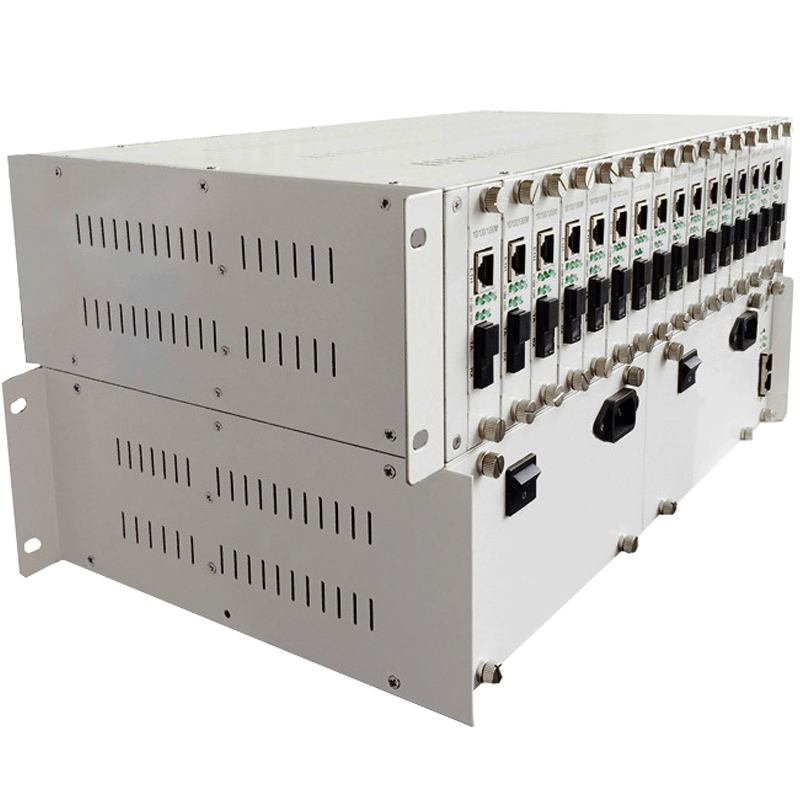 圣钧科技SHENGJUN TECHNOLOGY 机架式收发器机框 机框-16槽位+台