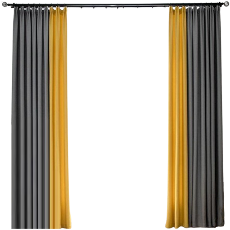 昕蓝梦 双面麻布拉格遮光窗帘 幅高2.7m 米