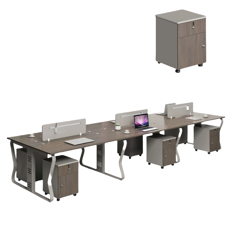 悦兴诚办公电脑桌 六人位含柜360cm套