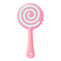 美玲妈妈棒棒糖牙胶2个装(粉+紫)赠紫色防掉链 防吃手玩具磨牙宝宝锻炼手握带防掉链收纳盒