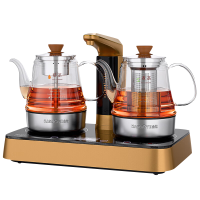 金灶(KAMJOVE)喷淋式煮茶器自动上水烧水壶蒸汽煮茶壶家用电茶炉双茶壶