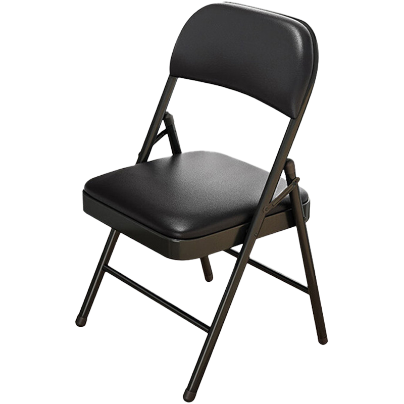 筑亮 折叠椅 黑皮面 把