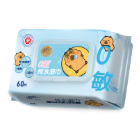清风湿纸巾EDI纯水湿巾1层60片*5包BWB60CE(包装随机)