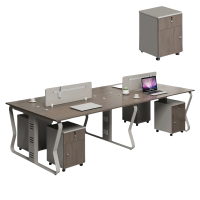 悦兴诚培训桌 四人位含柜240cm套