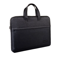 得力手提拉链袋400*290mm黑/灰