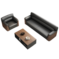 伟樽皮质沙发单+三人位+茶几1200*600*450mm套