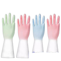 天富星 渐变色洗碗手套耐用厨房刷碗 双