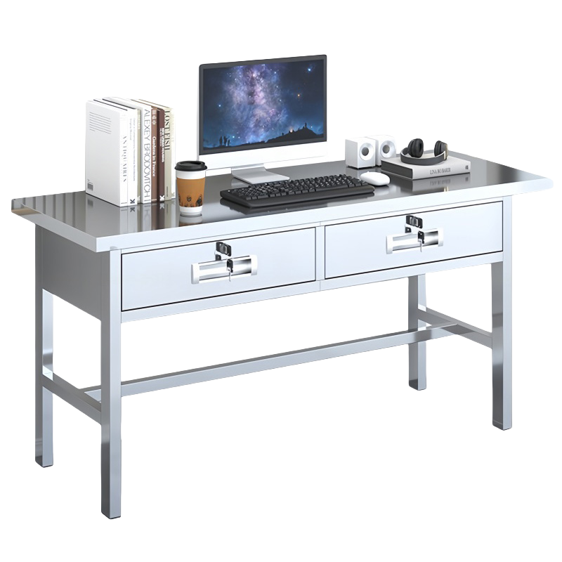 珂洋 不锈钢电脑桌 二斗1.4米 张