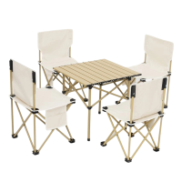 铁迅户外便携折叠方桌椅组合套装X85 套