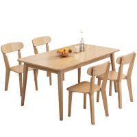 攸形餐桌140*80cm+4椅套