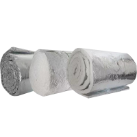 铁工邦 陶瓷纤维毯防火棉保温防寒棉 0.61米*3.6米*40mm单面铝箔 卷