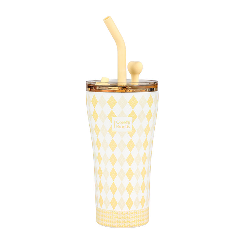 康宁保温杯CORELLE BRANDS心悦550ML彩盒配送杯刷/吸管刷