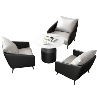 悦兴诚办公沙发一桌三椅套