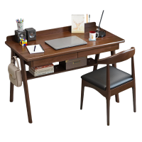 豫龙都实木书桌椅1.4m套
