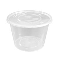 百名迖 一次性餐盒 透明圆形1250ml*200套 箱