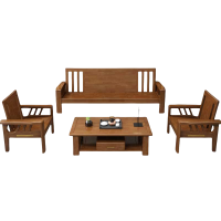 铭思达中式沙发组合1+1+3+茶几套