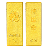 新金珠宝 Au9999传世金投资金条5g 黄金金砖 送礼馈赠保值投资