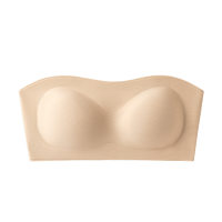 猫人粉底液无肩带抹胸女士防滑不掉小胸聚拢隐形无痕防走光内衣