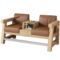 班龙台球室沙发双人位棕色张