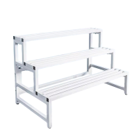 喜力健  铁艺阶梯花架 一层白色-高10CM 个