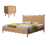 铭思沃全实木床含床头柜