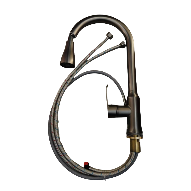 南方卫通 抽拉菜盆冷热龙头 枪灰宝塔5515 / 个