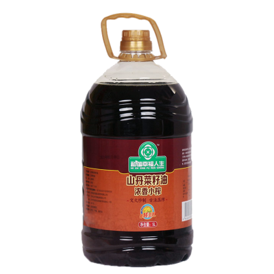 和谐幸福人生山丹浓香小榨菜籽油5L/桶