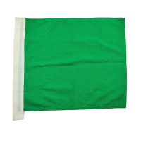 和居态 棉麻安全警示旗防护旗 绿300x350mm 个