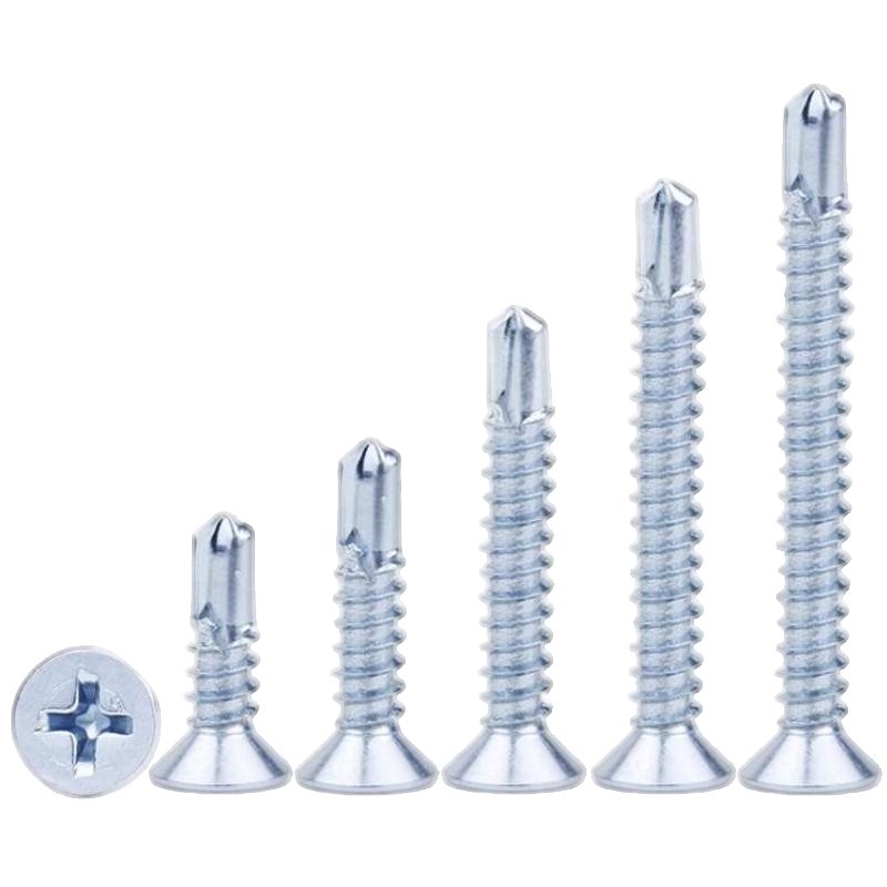 vzi 碳钢镀锌十字槽沉头自攻钻尾螺丝 m4.8*32(500个装) 包