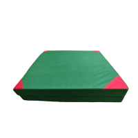 晟渊 YT2015体操垫仰卧起坐垫绿色珍珠棉有机硅布 二折体操垫 5个装 200*100*5cm