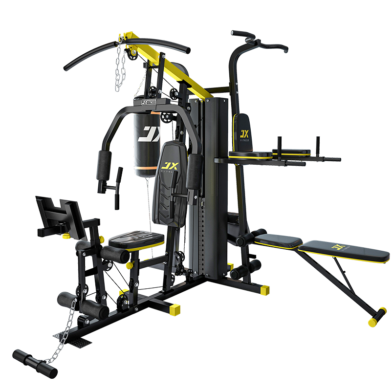 DS53综合训练器家用多功能健身器材三人站蹬腿大型力量组合运动