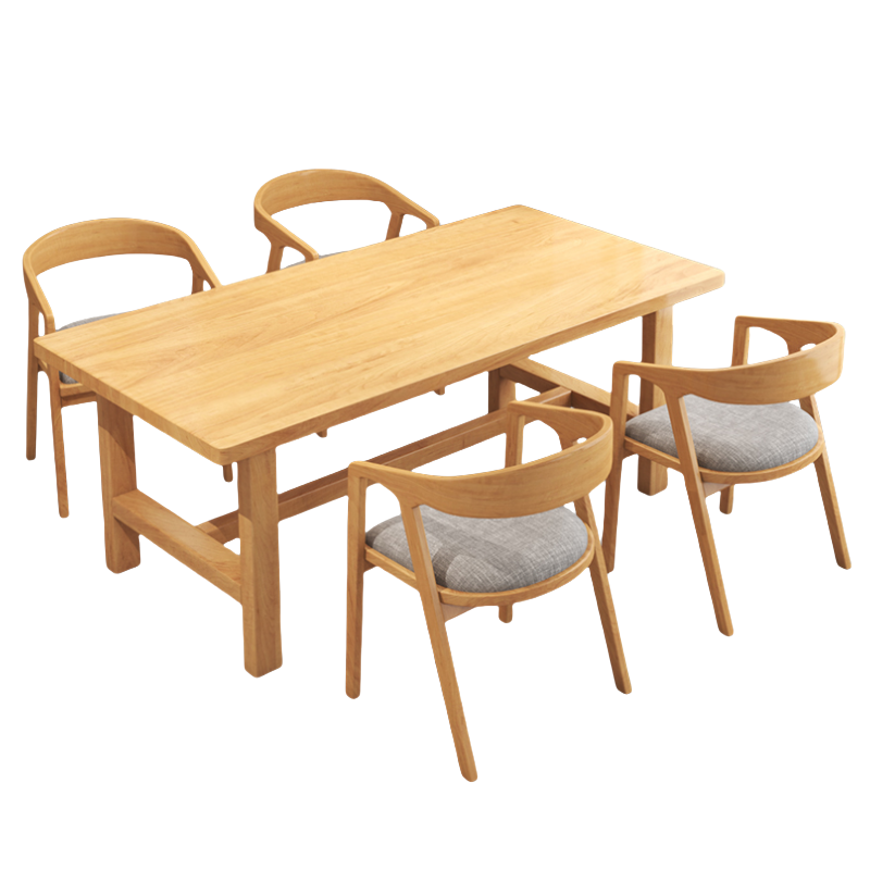 铭思达实木餐桌160CM套