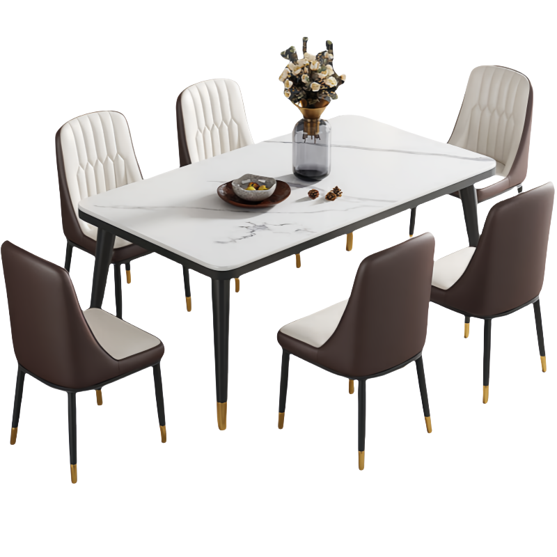 豫龙都餐桌一桌 六椅套