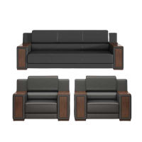 铭思达皮艺办公沙发1+1+3张